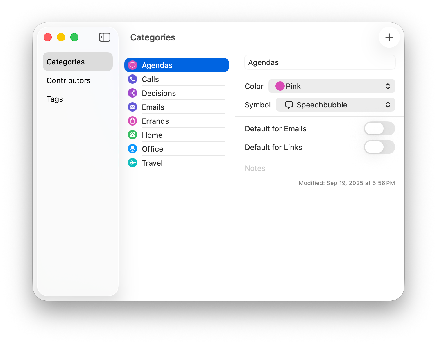 Categories Screen